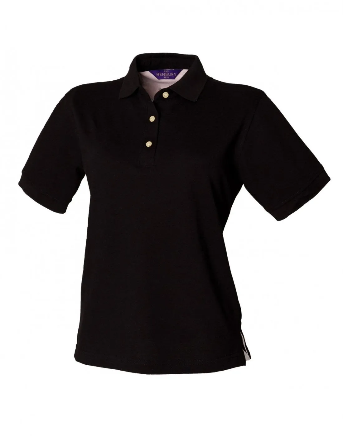 Ladies Classic Cotton Polo Shirt | BLACK Low carbon footprint simple design