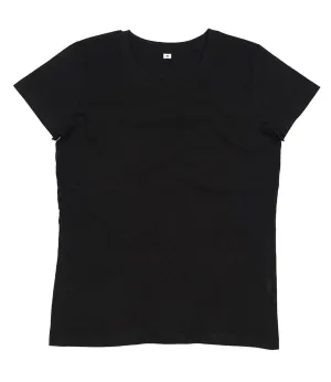 Ladies Essential Organic T-Shirt | BLACK Non Restrictive Silhouette