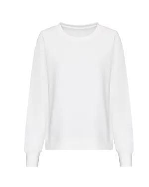Monochrome Look Youthful Vibe Ladies Sweatshirt | ARCTIC WHITE