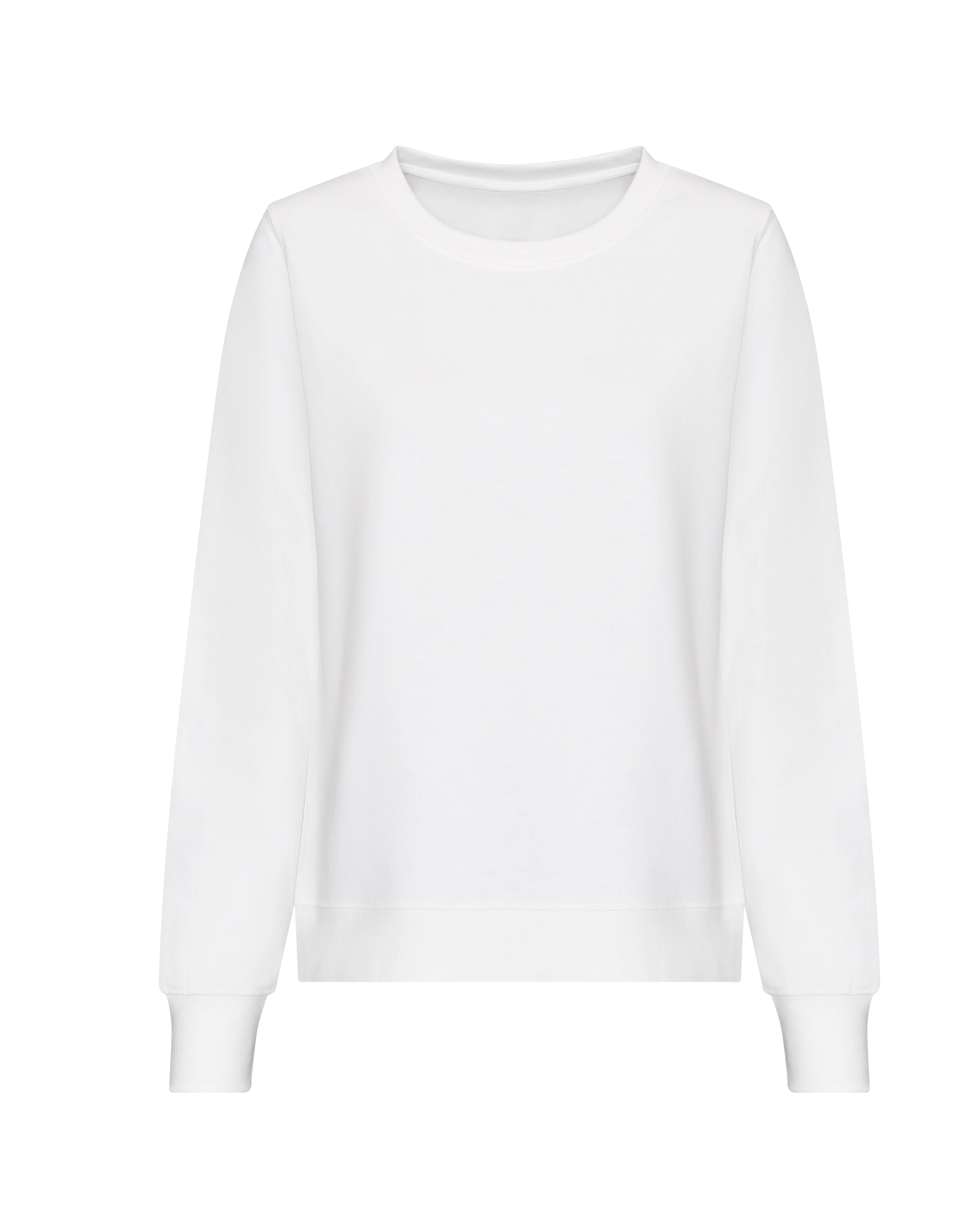 Monochrome Look Youthful Vibe Ladies Sweatshirt | ARCTIC WHITE