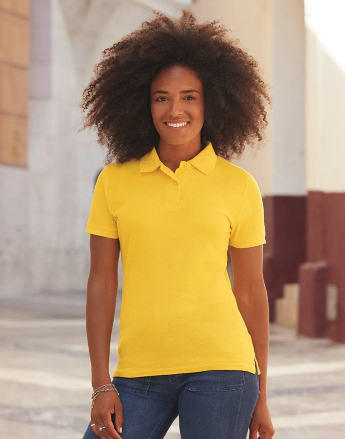 Lady-Fit 65/35 Polo | BLACK Solid color purity