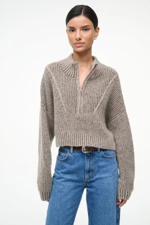 CROPPED HAMPTON SWEATER | BISQUE Biodegradable Fiber Construction Anti Static Technology