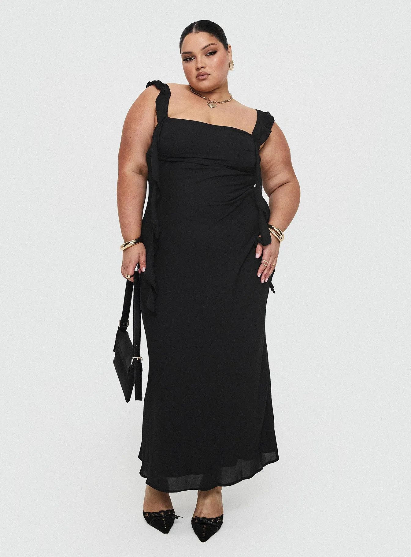 Weekend Feel Beauty Zone Lanai Maxi Dress Black Curve