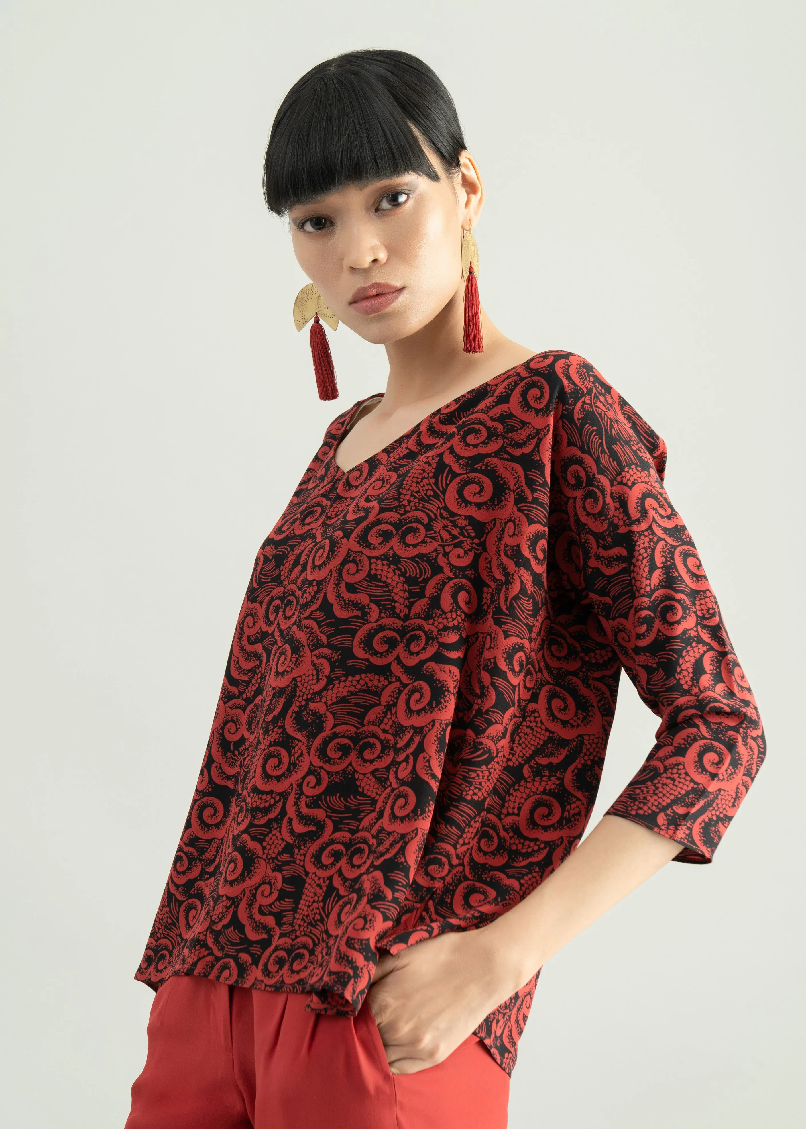 Layered Skirt Elite Vibe ATLAS - LONG DAO RED