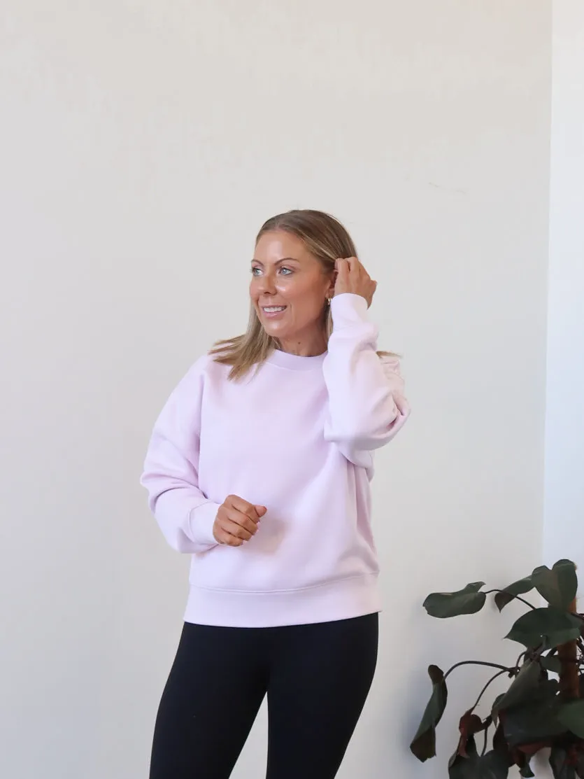 Graphic Design Quality control Gracie Relaxed Crew - Orchid