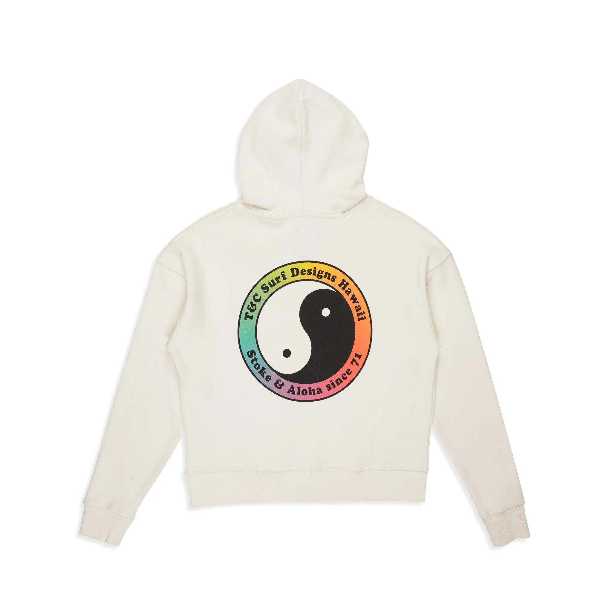 T&C Surf Designs Women YY 71 Hooded Sweatshirt - Off White Sporty essentials Comfy Layering