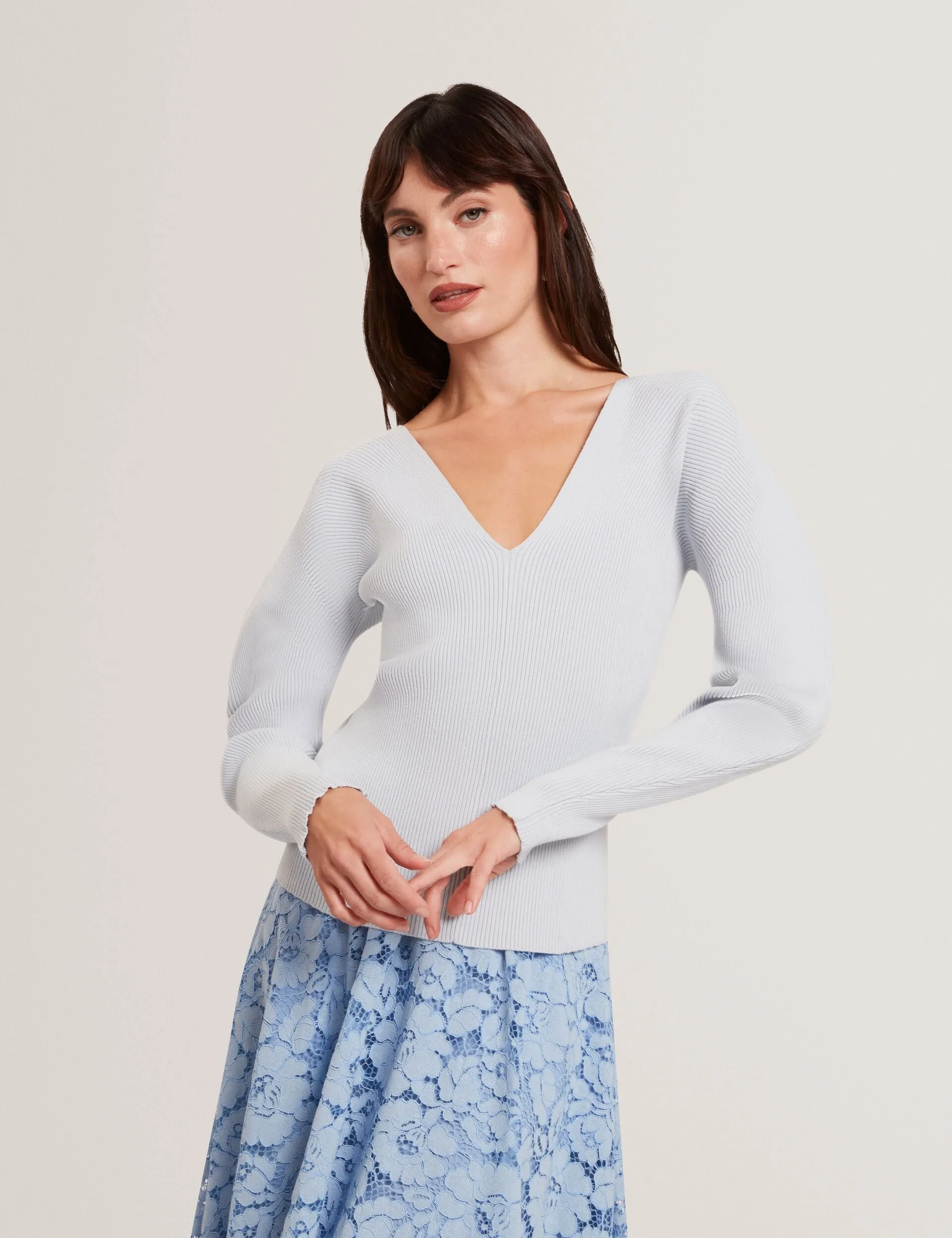 AMELYAA | PL-BLUE Slub Texture Laidback Mood