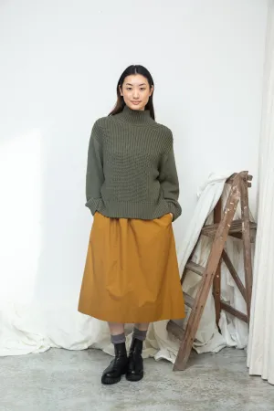 AntimicrobialTreatment WrinkleResistantClothing Tora Organic Cotton Knitted Jumper in Soft Khaki