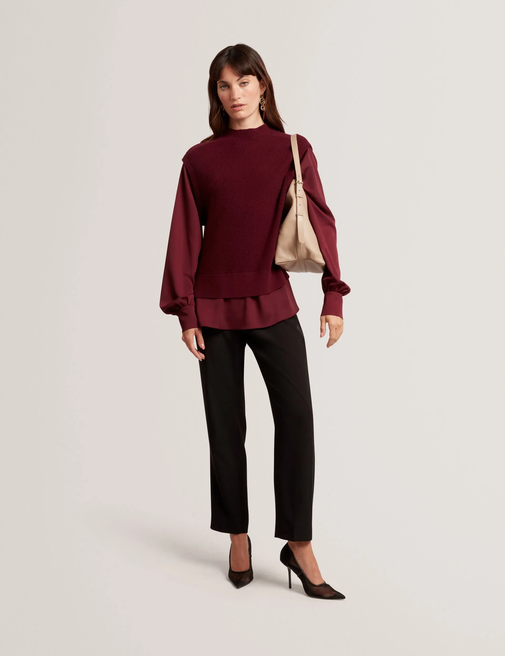 CAYCEY | MAROON Subtle Fit No Season
