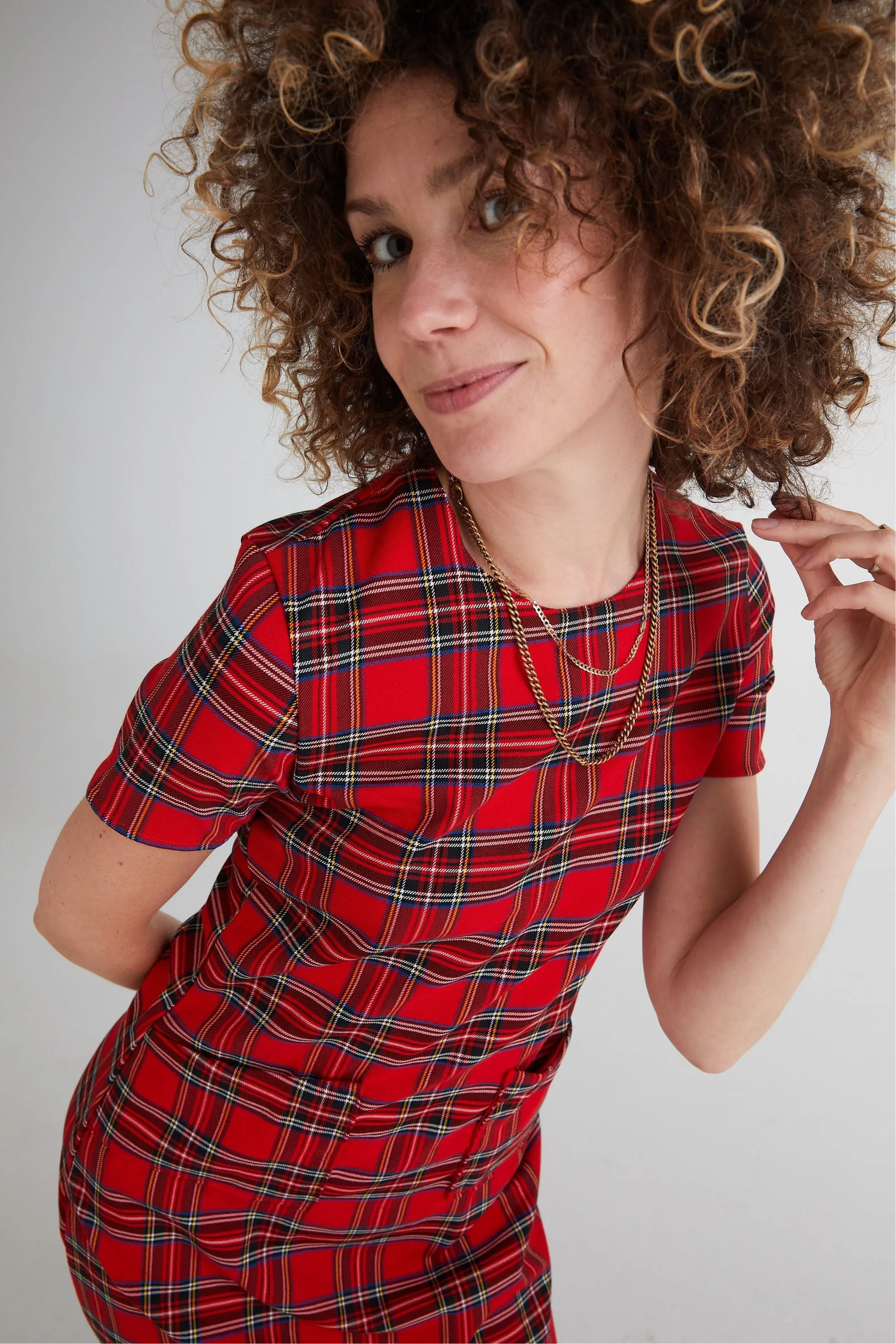 Made in England 'The Georgie' Stewart Tartan - Dress Bold Look Fluid movement