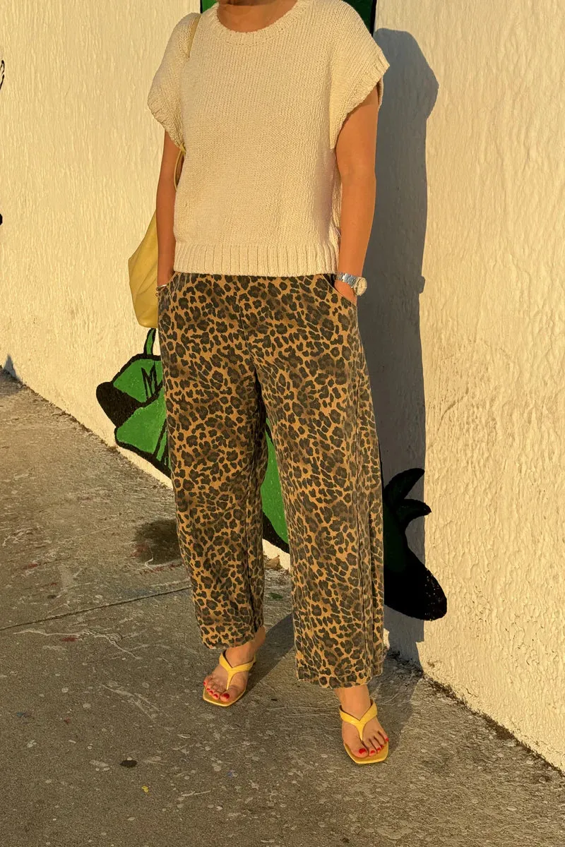 Le Bon Shoppe Arc Pants Leopard Casual Vibes