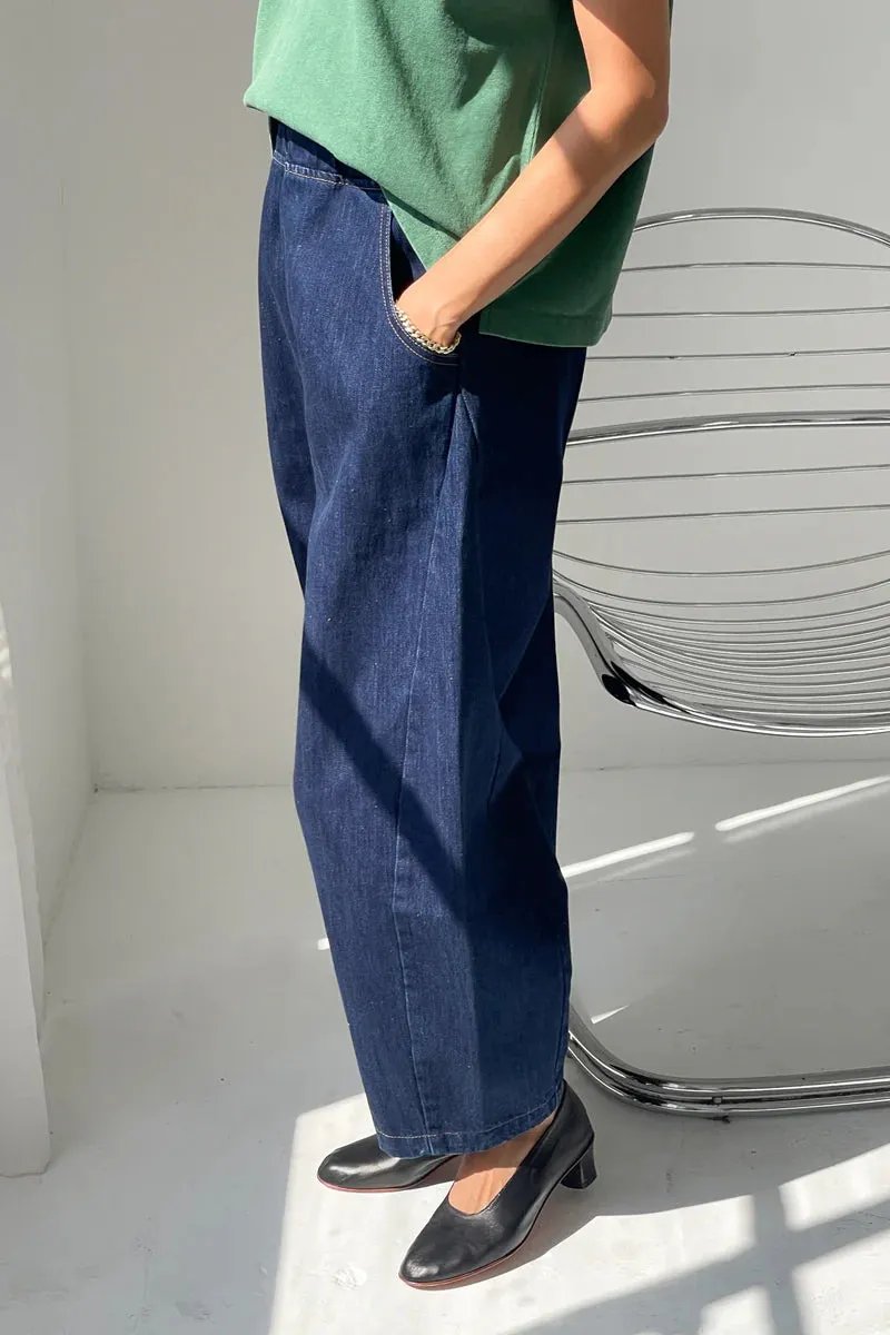 Le Bon Shoppe Arc Pants Raw Denim Zero Waste Manufacturing HiddenDrawcord