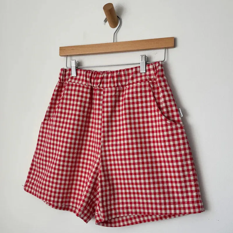 Le Bon Shoppe City Shorts Gingham Red Freedom Flex