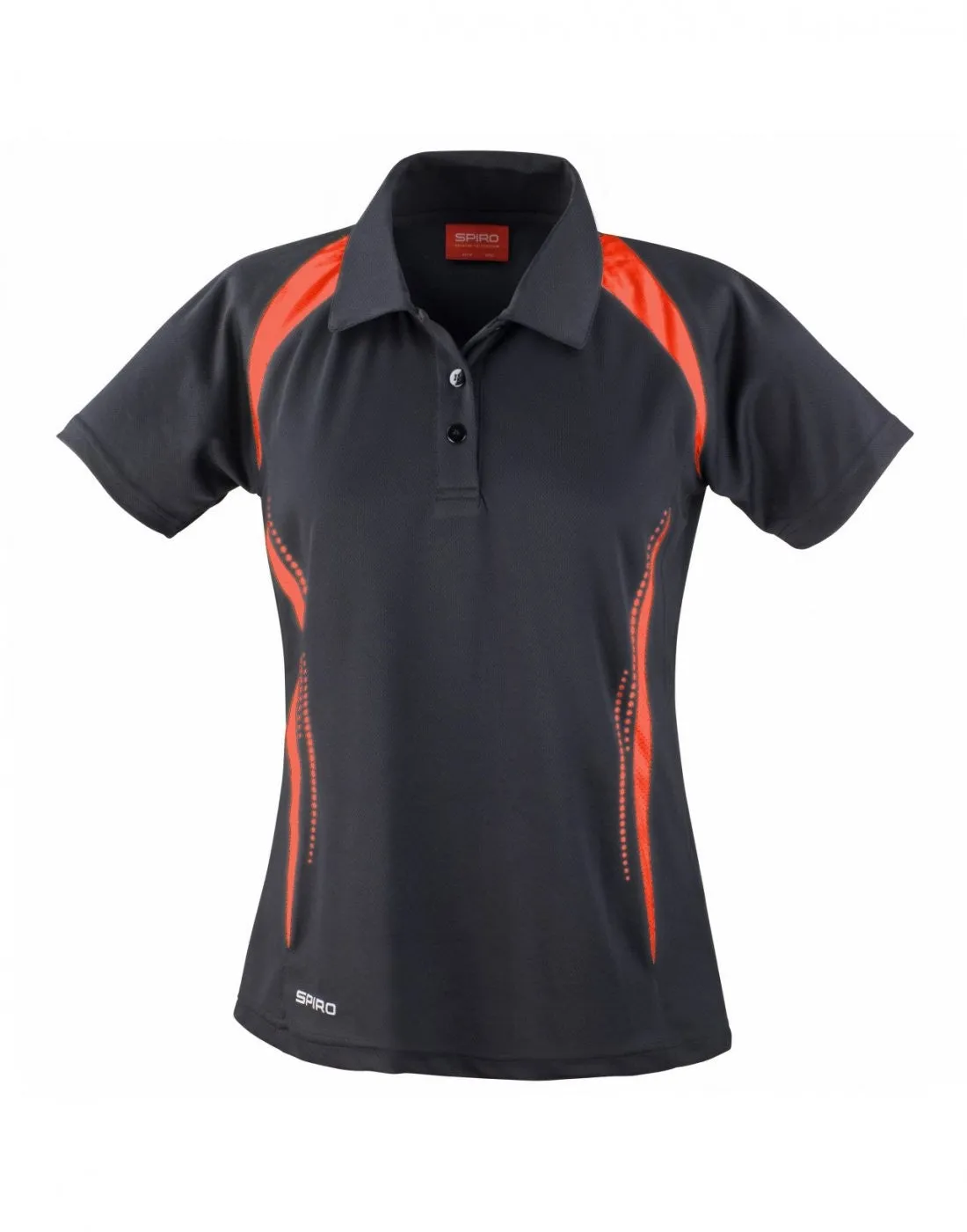 Timeless Must-Have Daily Style Spiro Ladies Team Spirit Polo | BLACK/RED