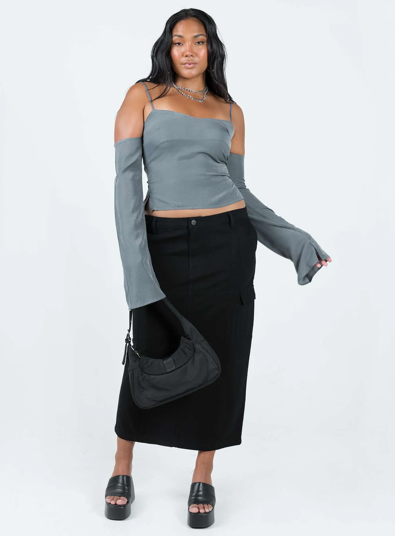 Motel Widya Skirt Panama Black Breathable