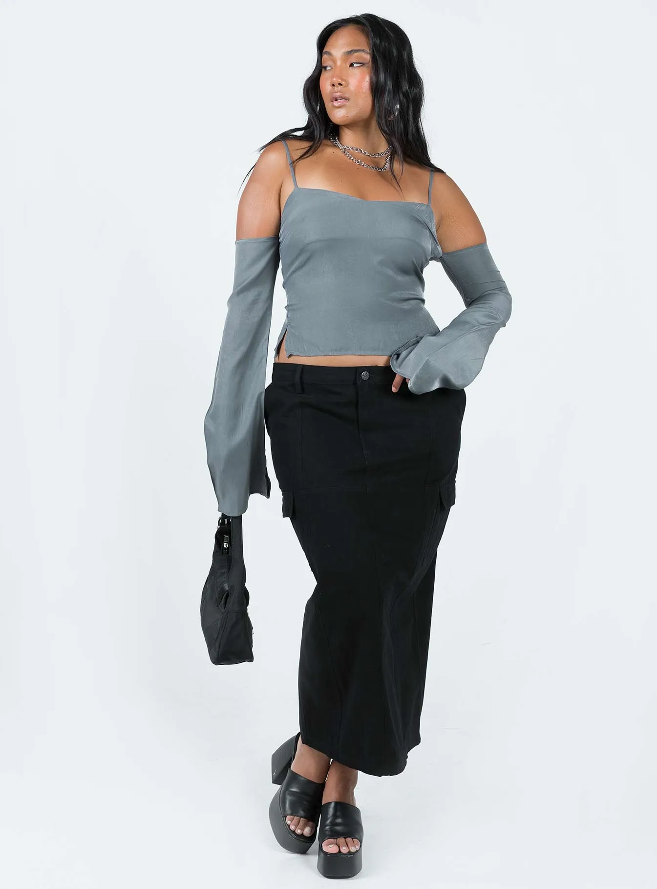 Motel Widya Skirt Panama Black Neat Mood Easy Comfort