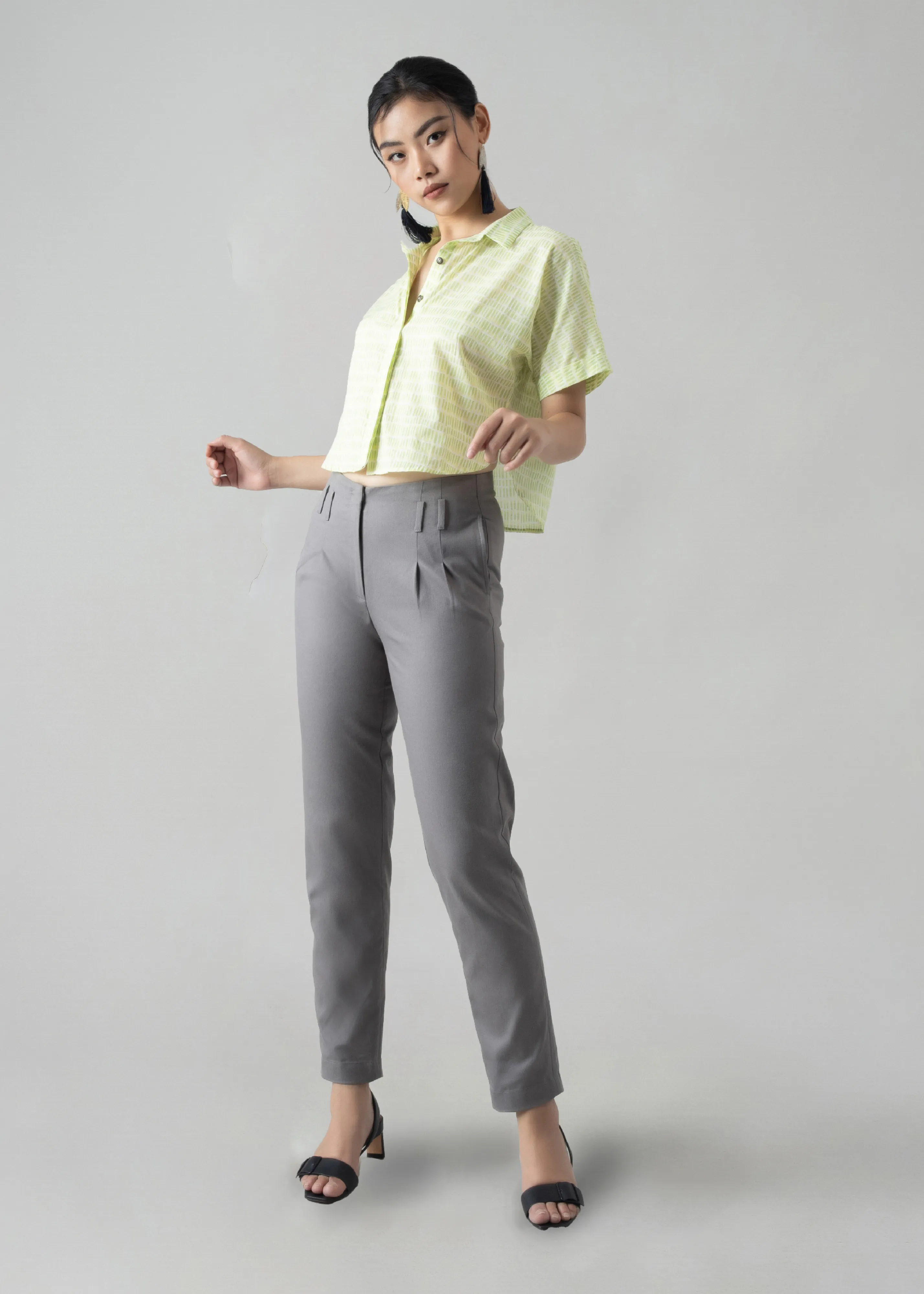 Linen blend Recycled Polyester NEROLI - CINNAMON BARCK