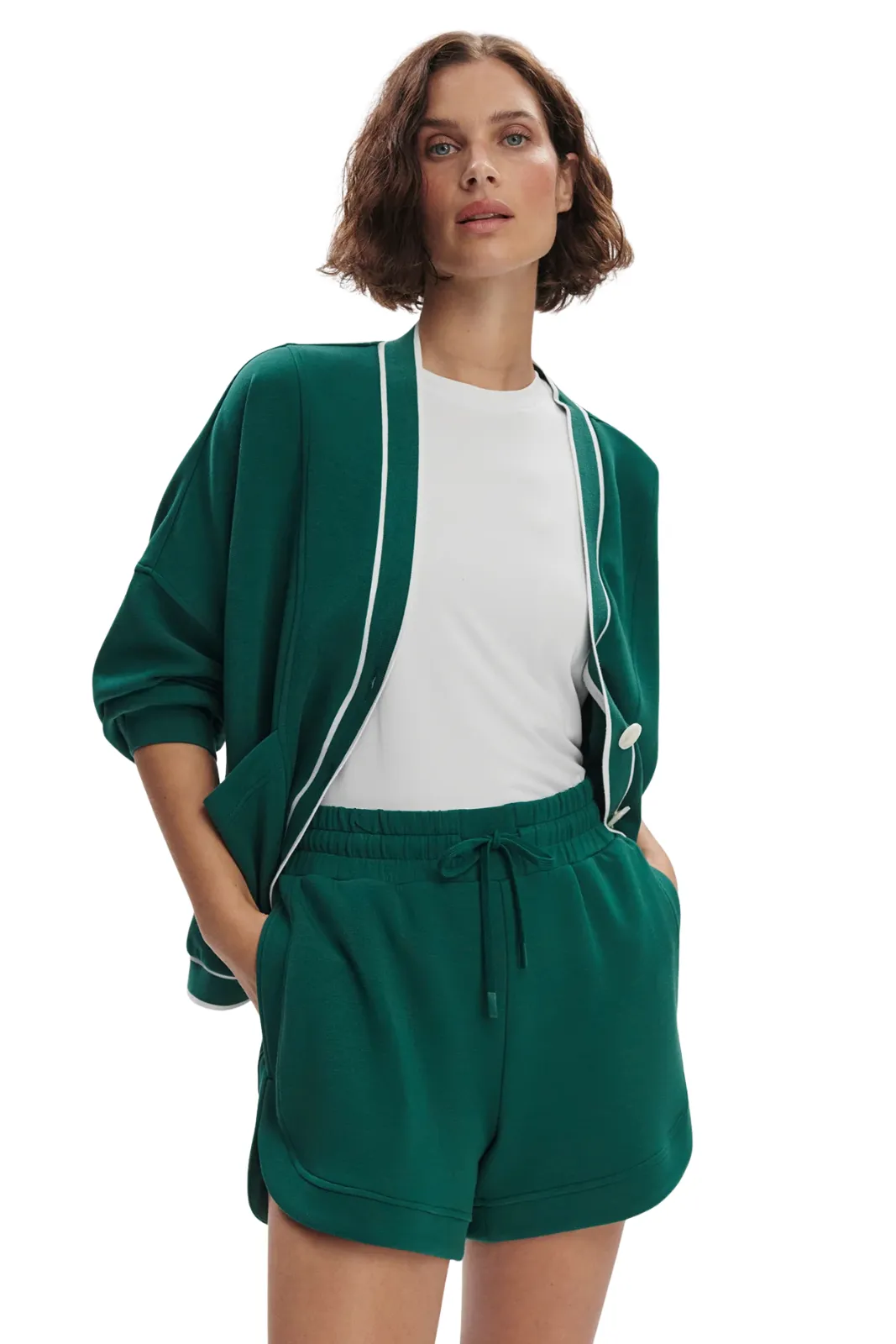 Ollie High Rise Short 3.5, Forest Beach Wear Ergonomic Panel Design