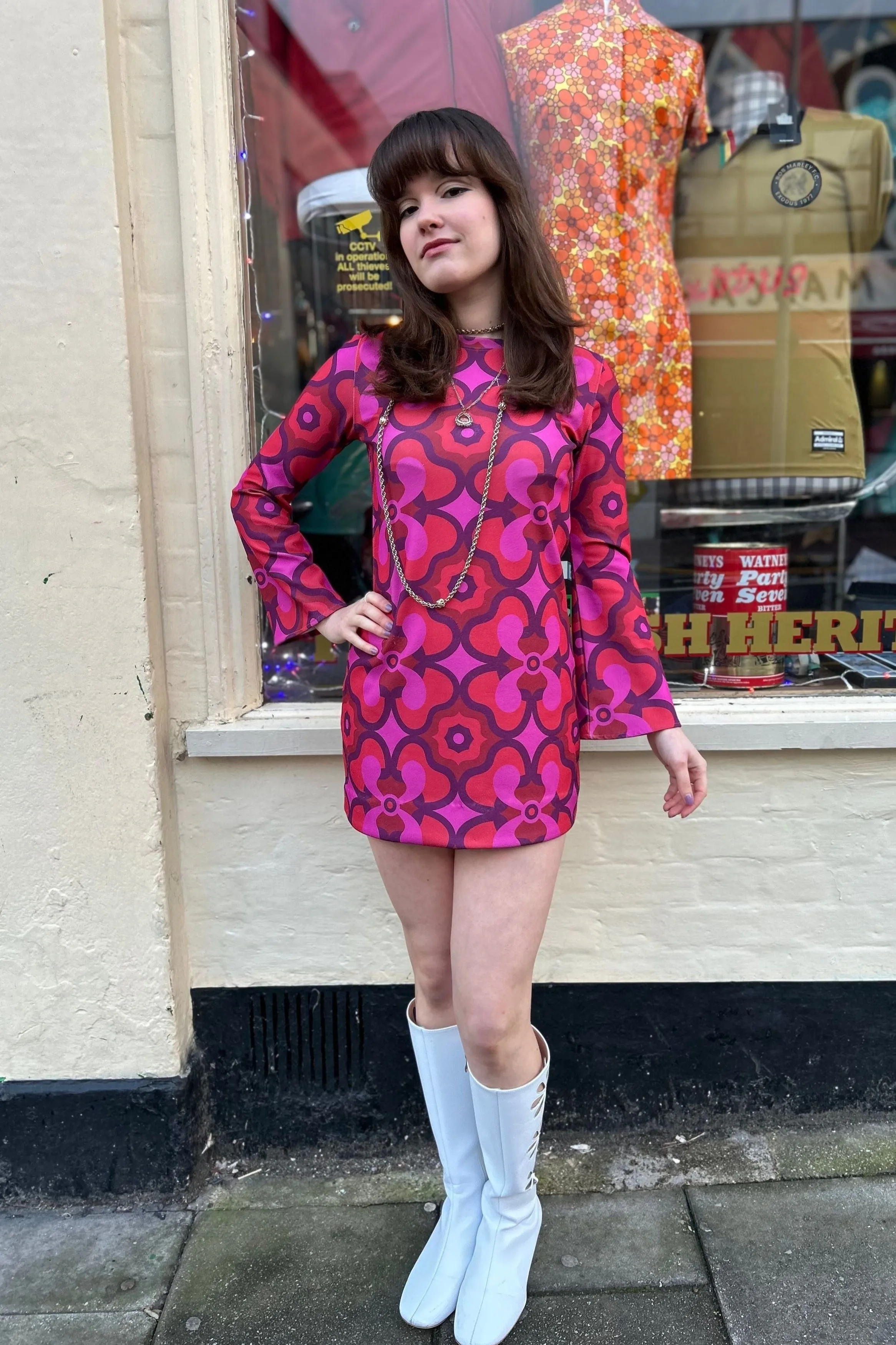 Dressy Glow Made in England 'The Bernadette' Bell Sleeve - Dress