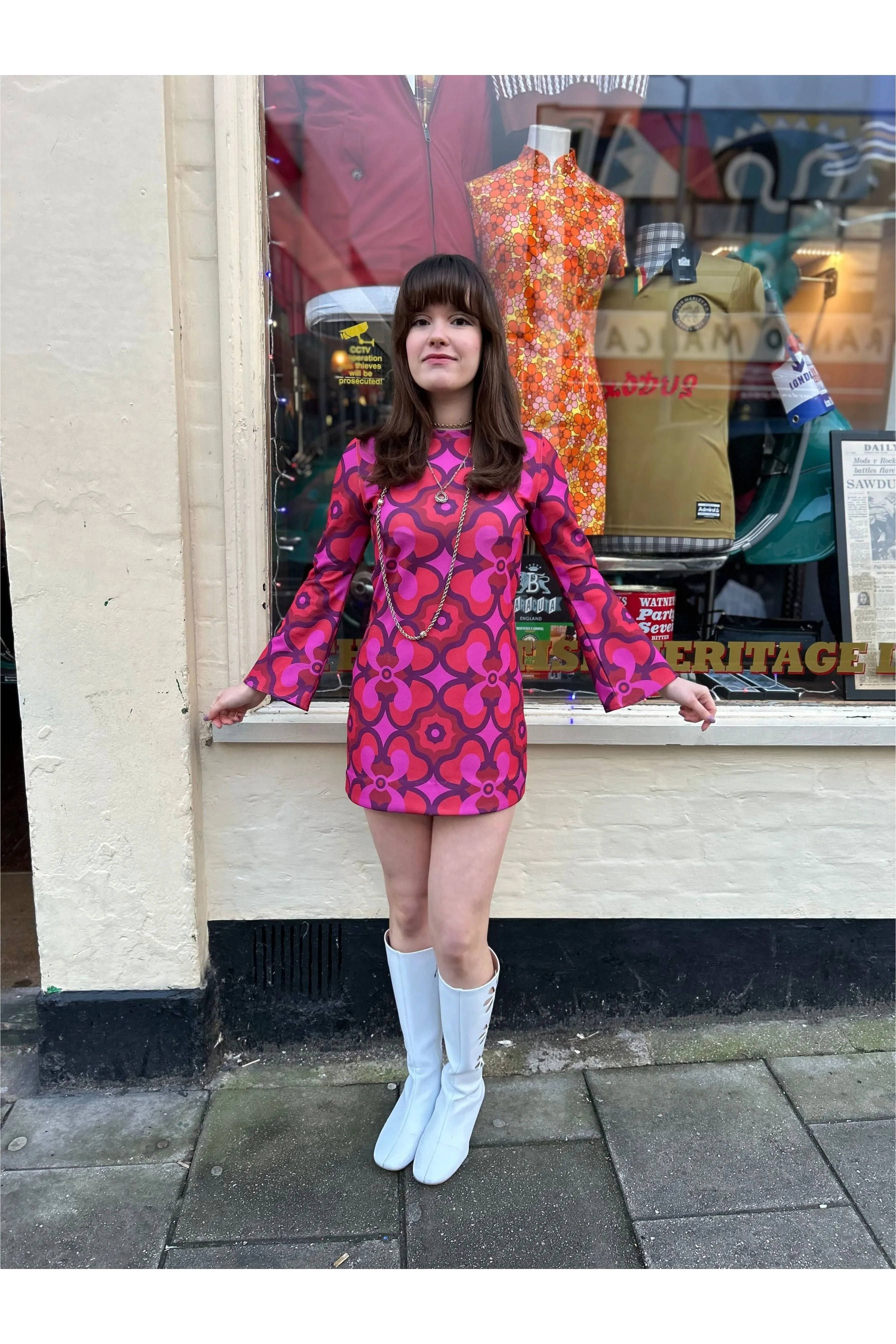 Evening Classic Made in England 'The Bernadette' Bell Sleeve - Dress