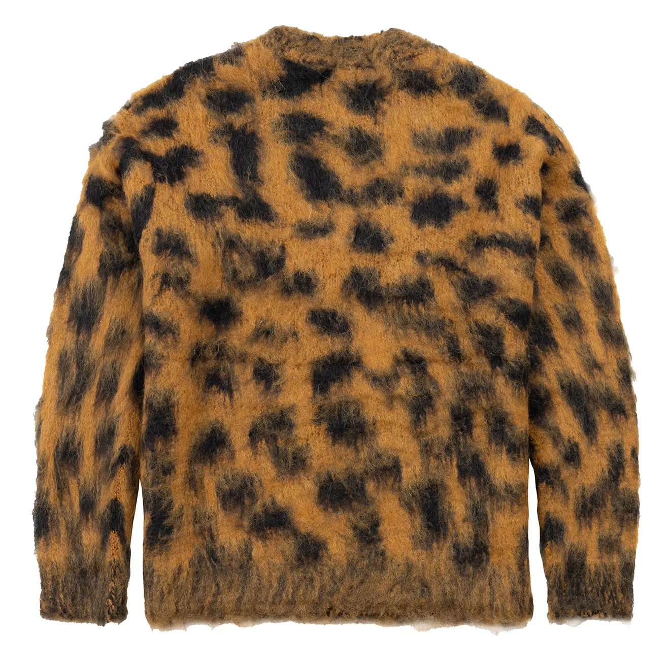 Office Trend Seamless Circular Knit Obey Womens Dottie Crew Sweater Bone Brown Multi