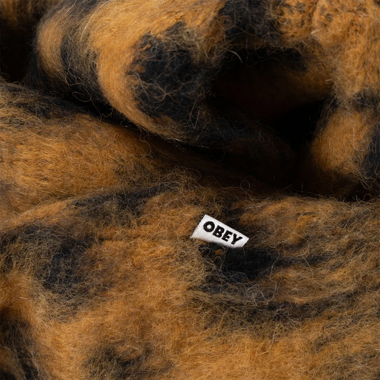 Recycled Polyester Thread Layer Ready Obey Womens Dottie Crew Sweater Bone Brown Multi