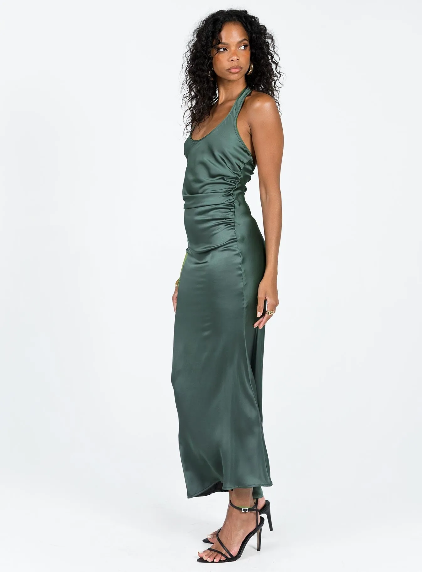 Kodiak Halter Maxi Dress Green Weekend Chic