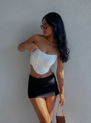 casual finish Leo Mini Skirt Black