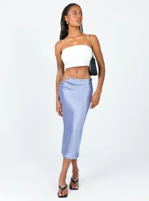 Style Moment A line Lion???s Den Midi Skirt Blue