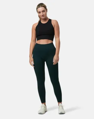 Lotus Chevron 7/8 Leggings in Moss Green Vision Glow