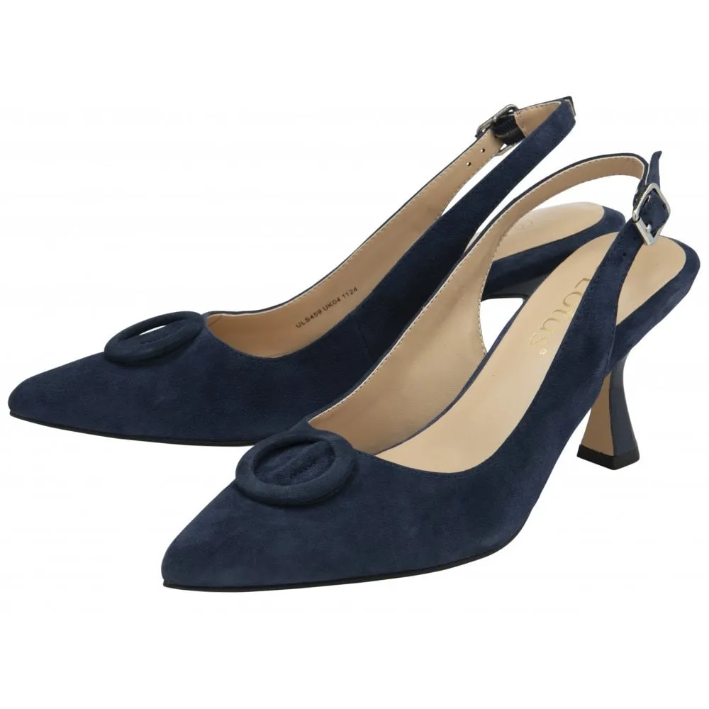 Lotus Womens Shoe Delfina Navy Suede Romantic Wedding Shoes Subtle Shine