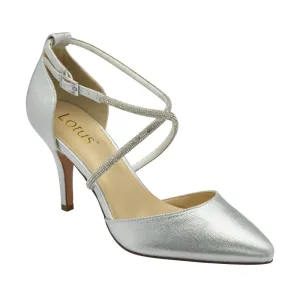 Comfortable Collar Lotus Womens Shoe Elissa Silver