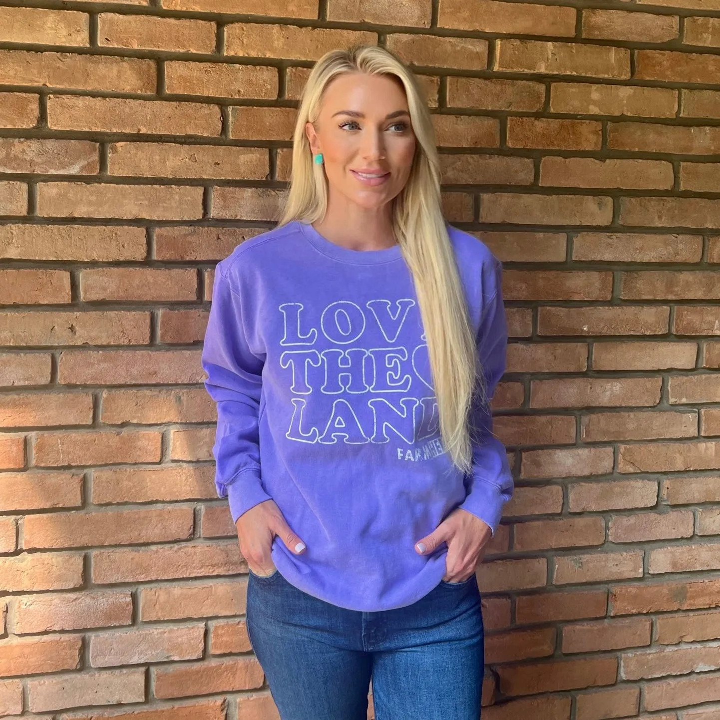Love the Land Sweatshirt Lavender Weekend Active performance test