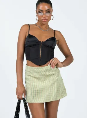 Balanced Outfit Mix Culture Kai Check Mini Skirt Green