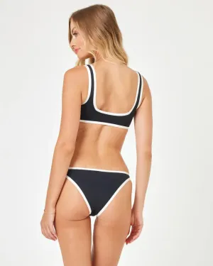 Snag Proof Edges Relaxing Moments L*Space Womens Bikini Bottoms Seam-Free Color Block Camacho