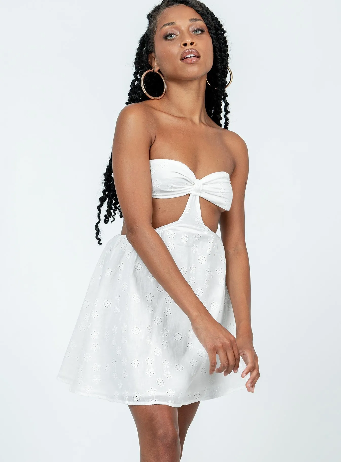 Lulani Mini Dress White BiasCutSilhouette