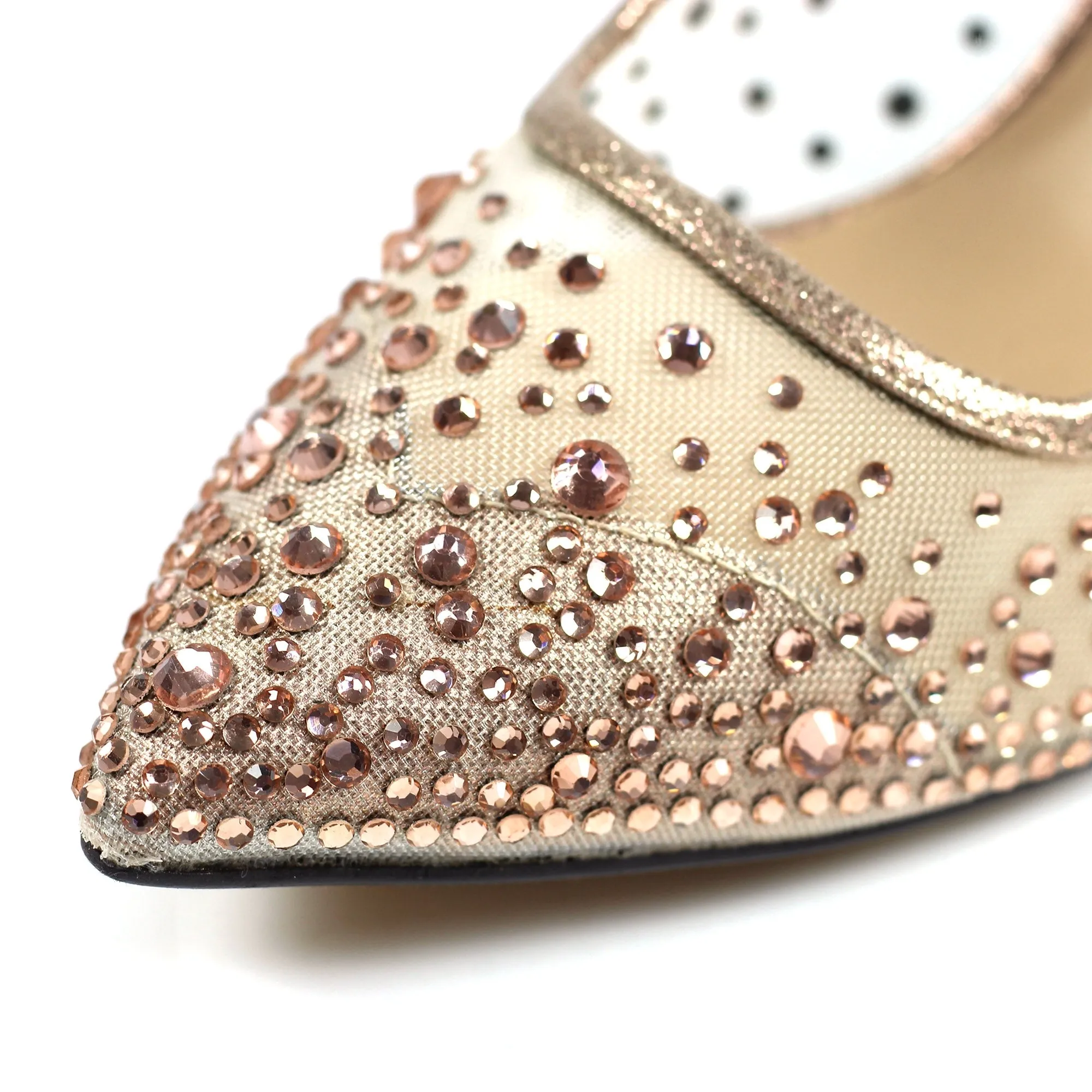 Lunar Womens Shoe Argo Rose Gold Lightweight Upper Luxury Heels for Office