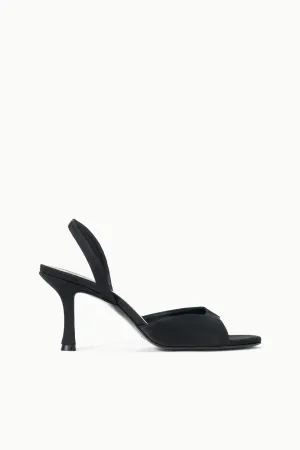 Refined BRIGITTE HEEL | BLACK SATIN