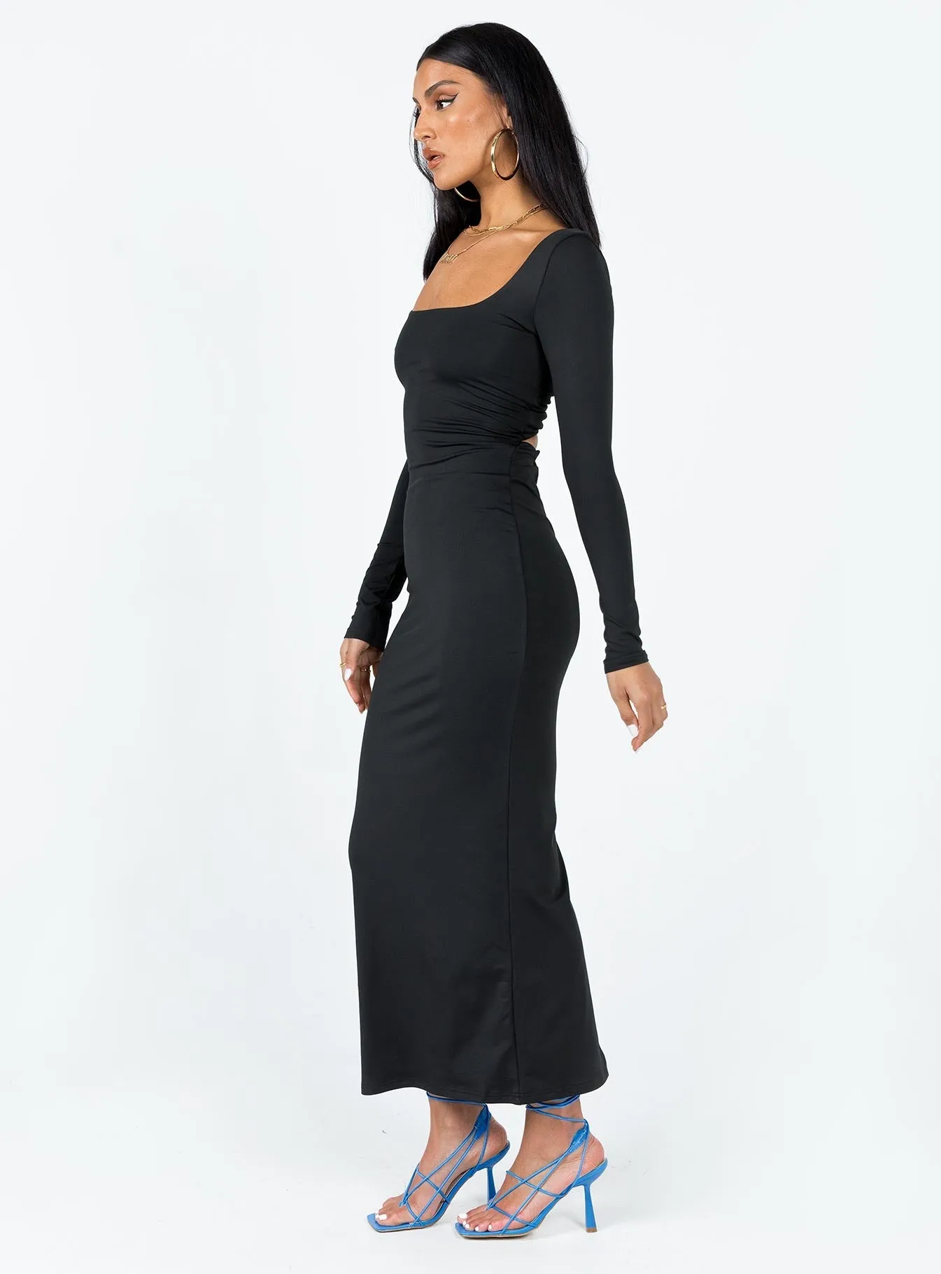 Lyla Maxi Dress Black Must-have Calm Style