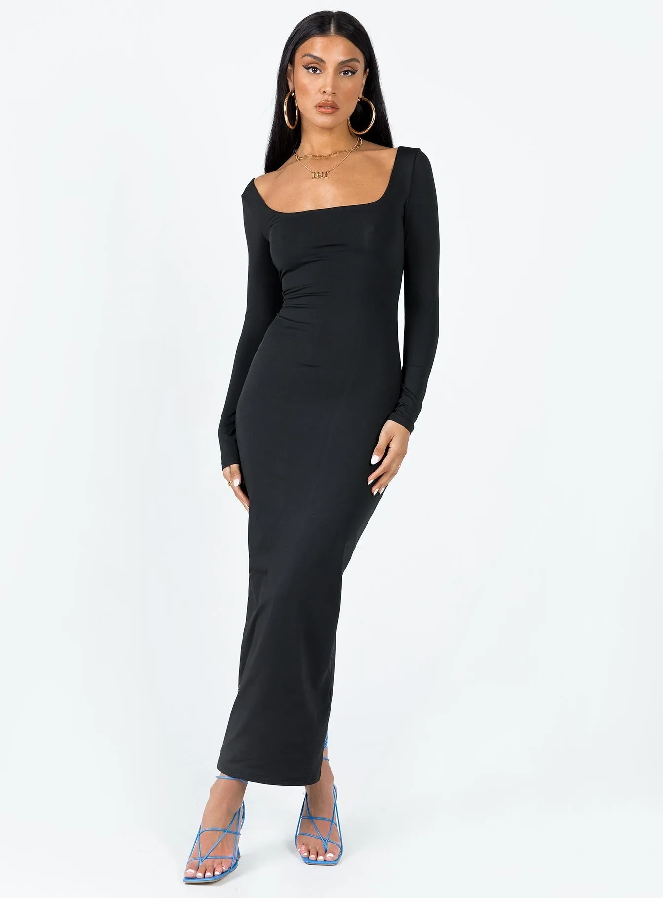 Lyla Maxi Dress Black Airy Base