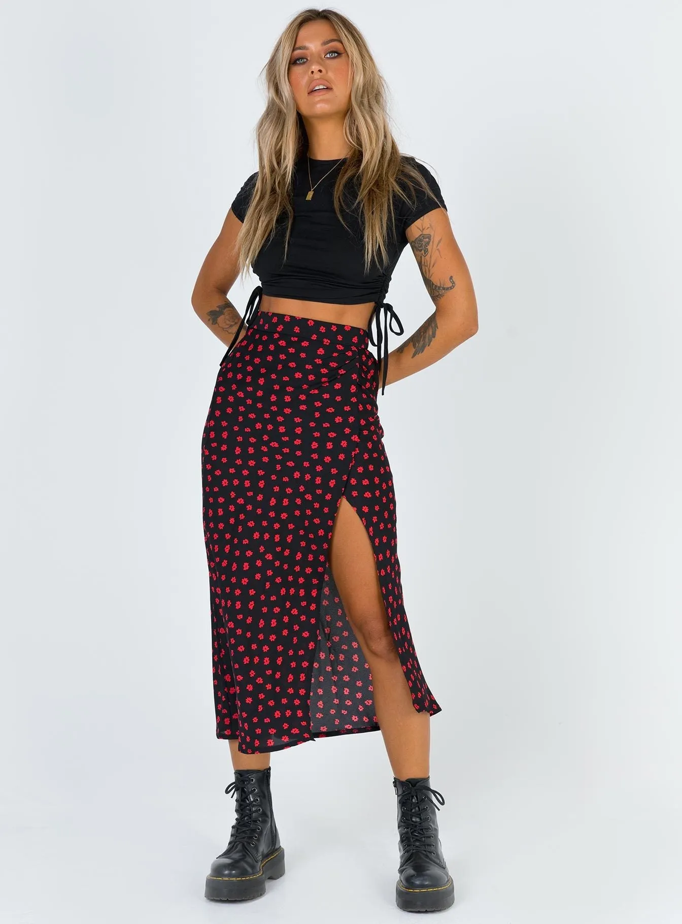 Chill Feel Vibrant Touch Mabel Midi Skirt