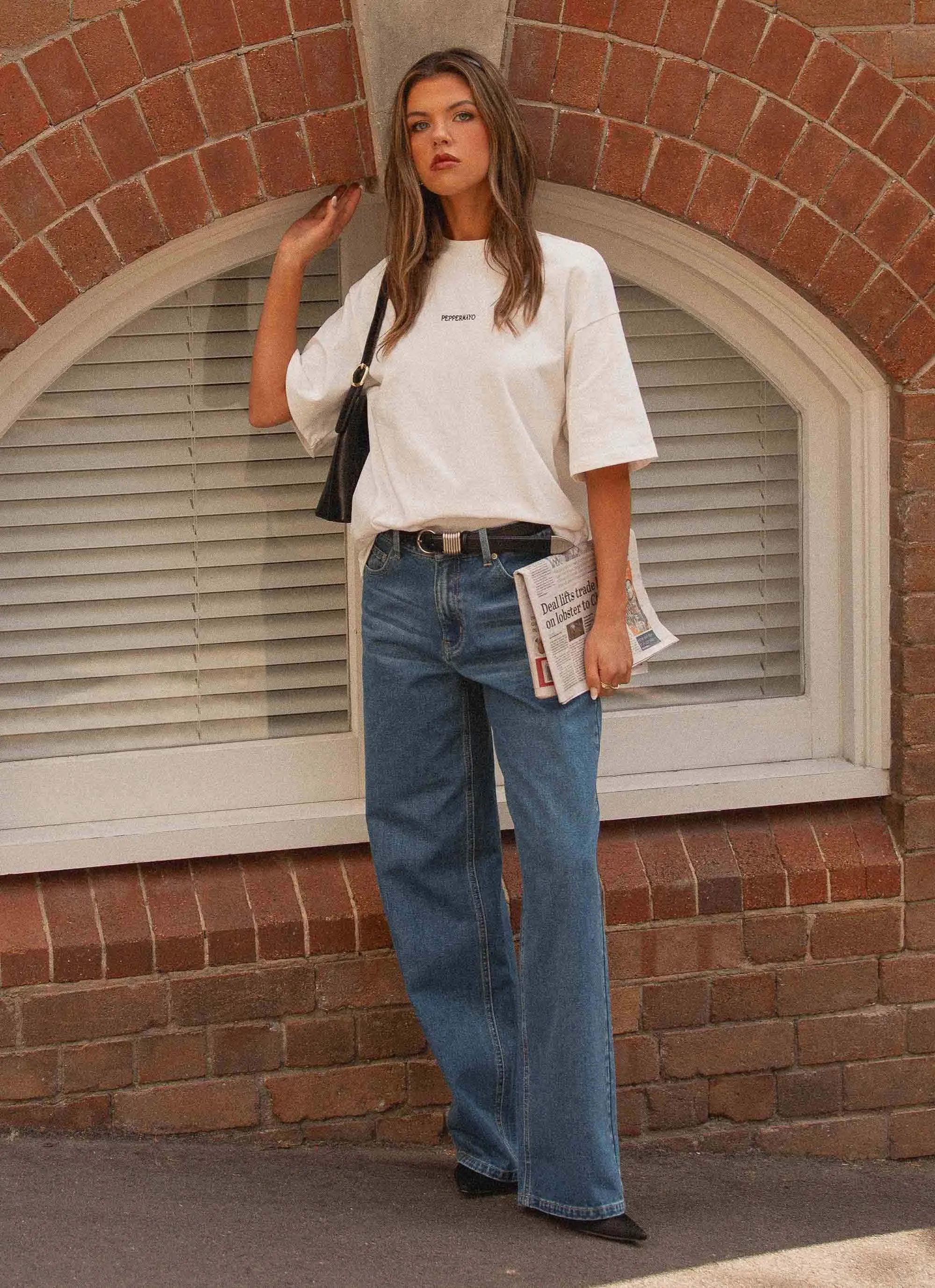 Signature Oversized Tee - White Casual Flex Wear