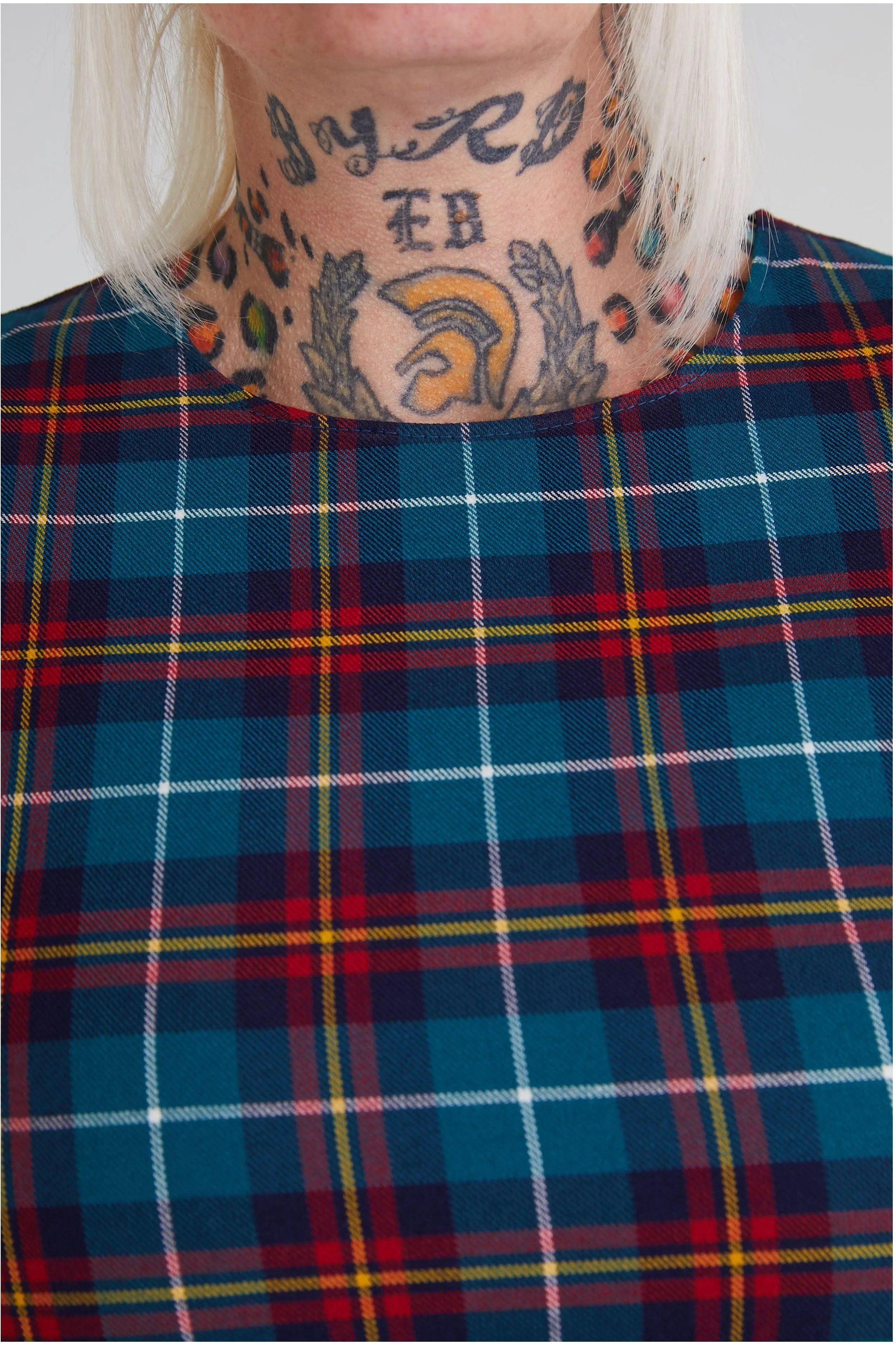 Made in England 'The Vivienne' Green / Red - Dress warm tones