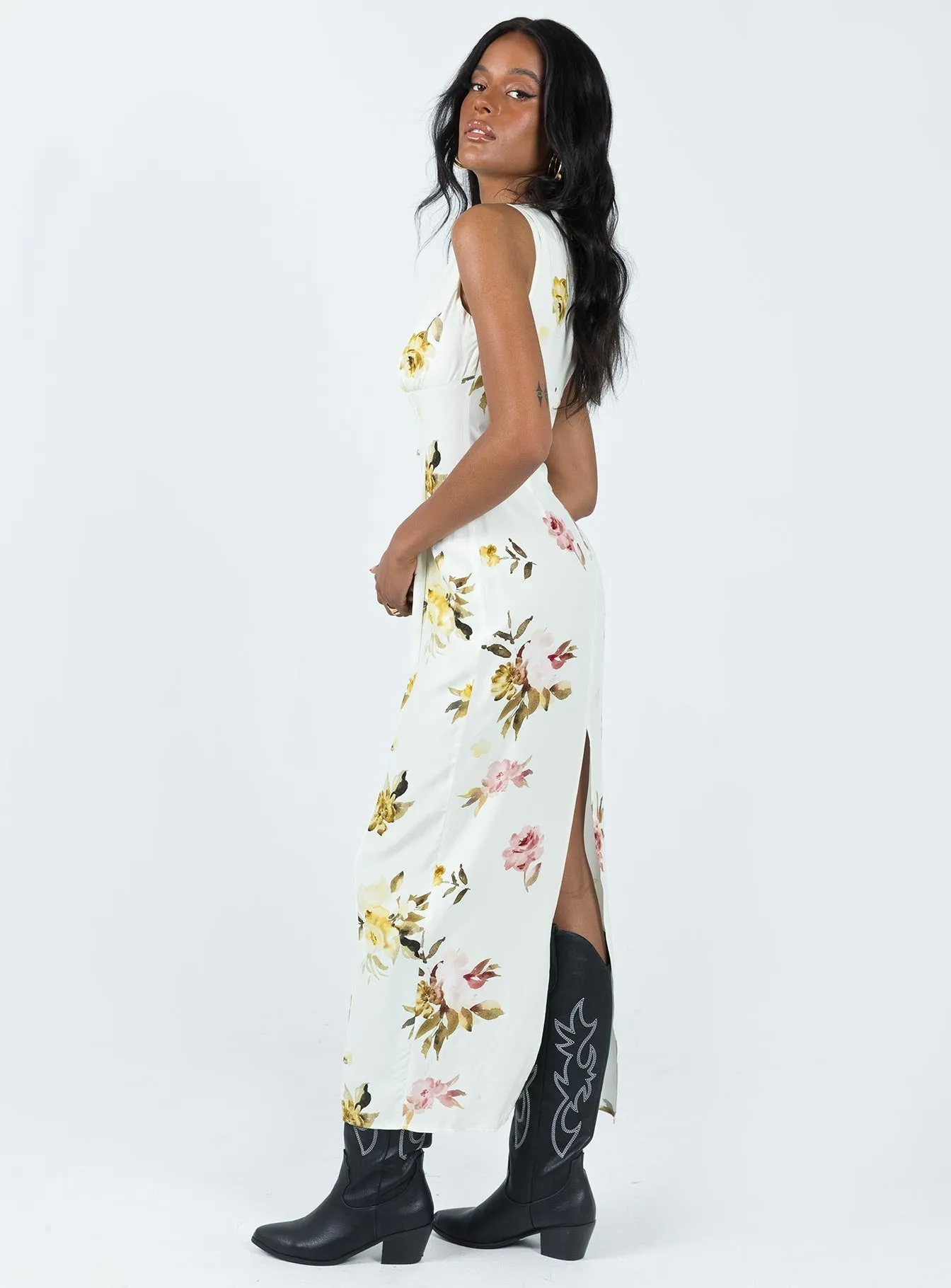 Comfy Design Malibu Maxi Dress Cream Multi