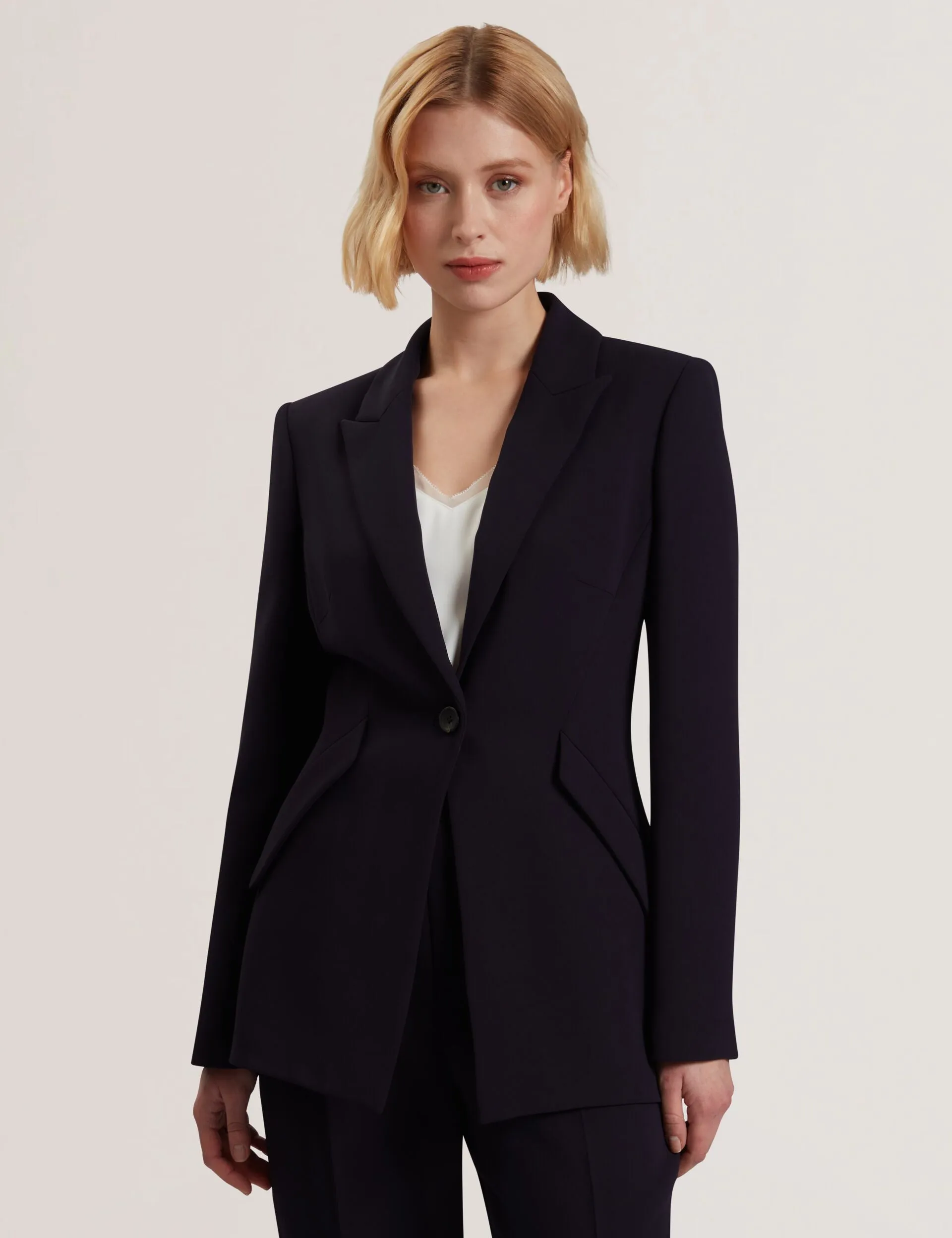 Snag Free Zipper Technology Vegan Leather Accents MANABL | NAVY