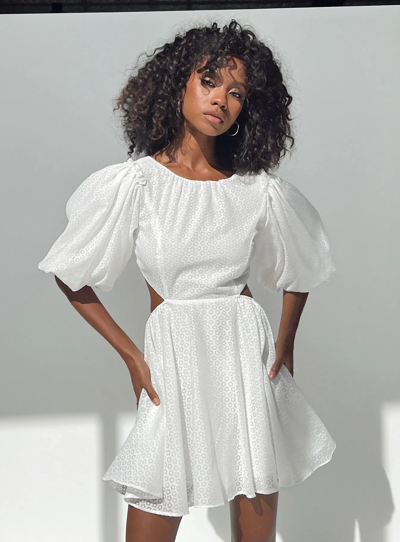 Marano Mini Dress White Short Sleeve