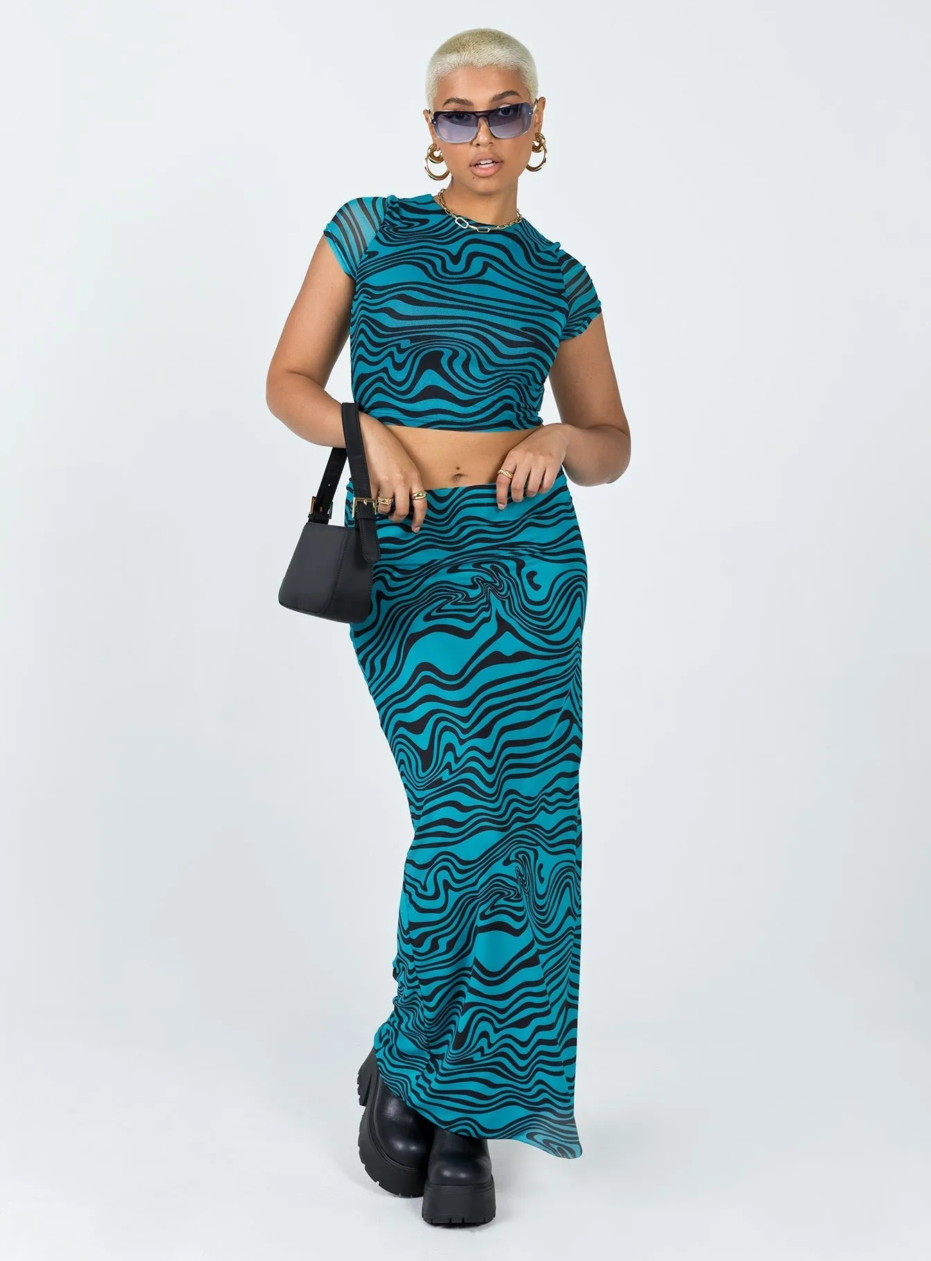 Chic casual Mariana Maxi Skirt Blue