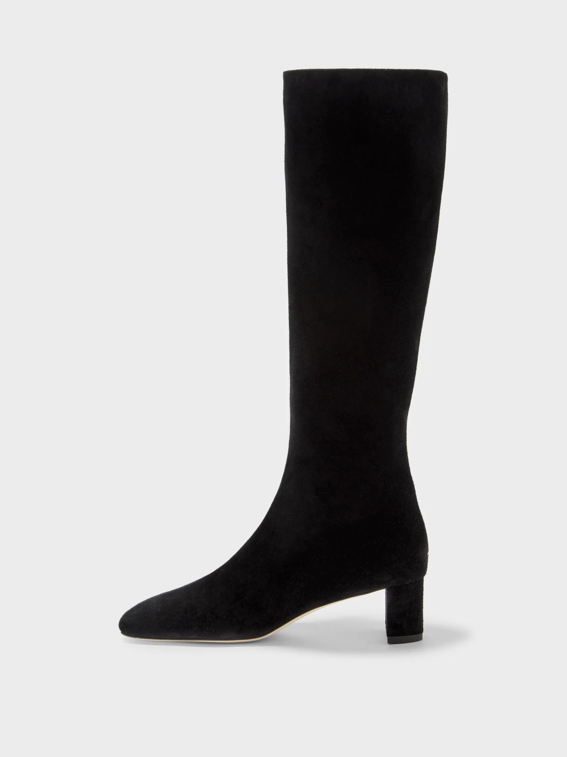 Stylish Option Double Stitched Seams Marty Suede Knee-High Boots