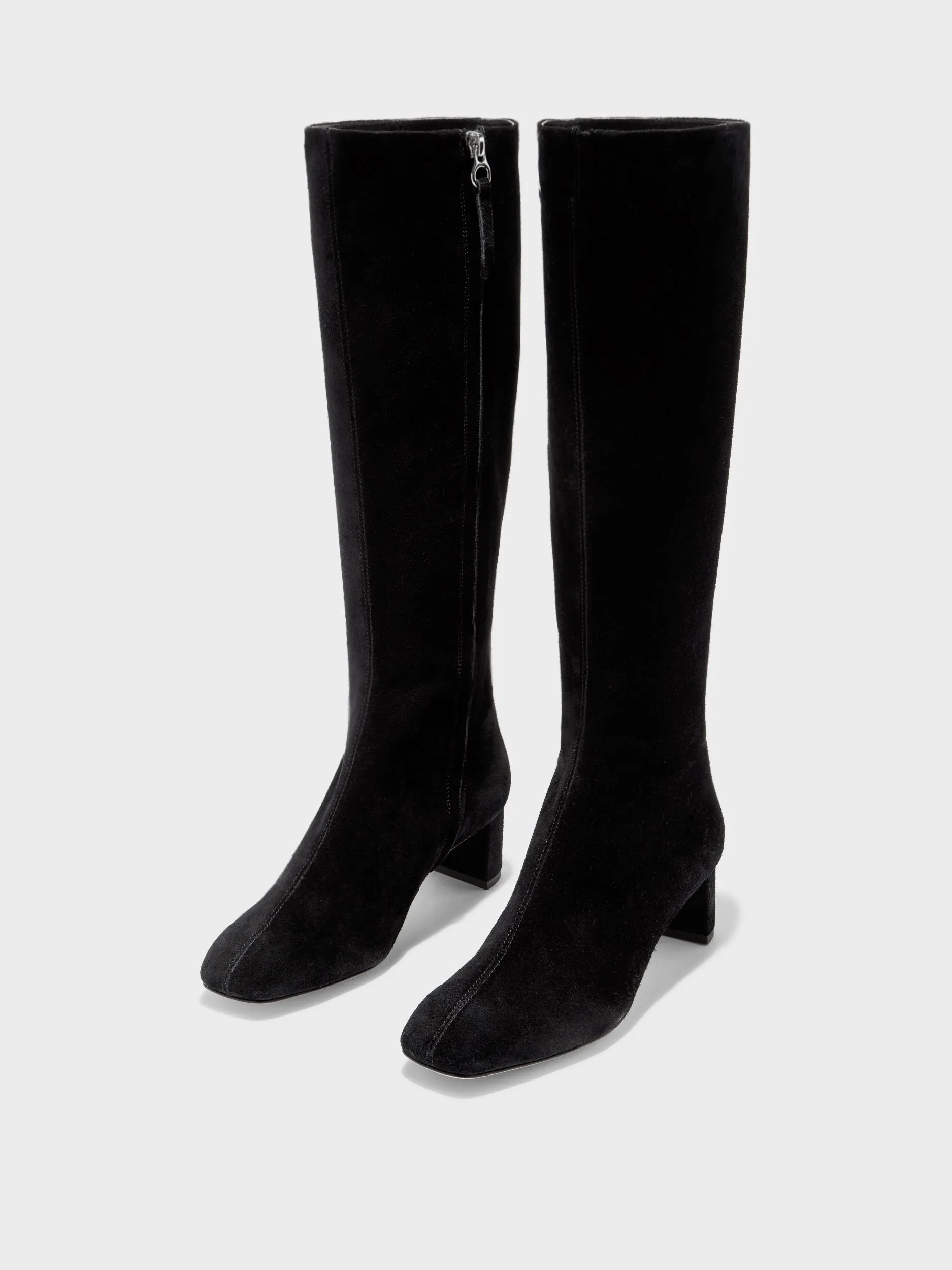 Marty Suede Knee-High Boots slim fit