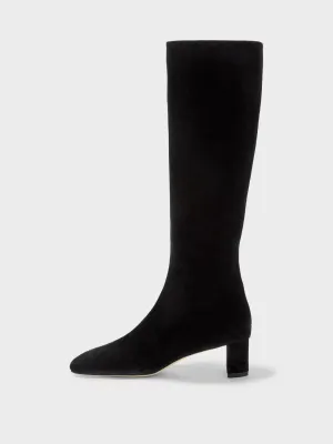 Stylish Option Double Stitched Seams Marty Suede Knee-High Boots